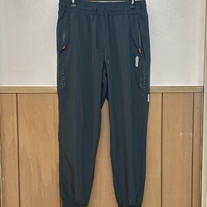 Women's Charcoal Joggers with Orange Accents